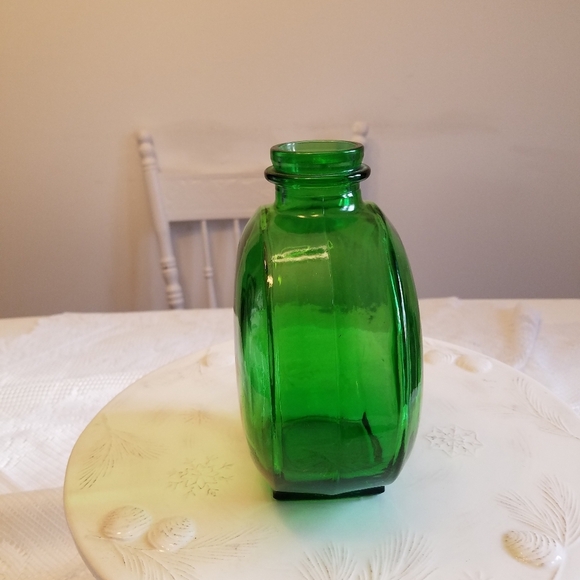 Vintage  Sunsweet Green Depression Glass Bottle - Picture 4 of 10